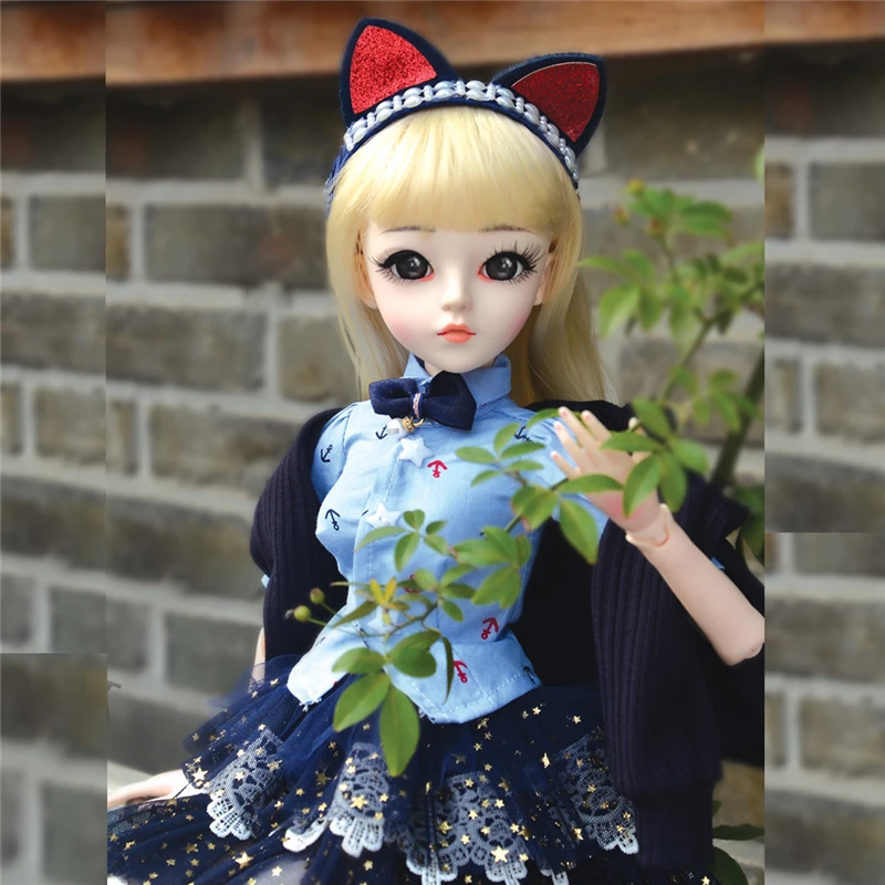 

60cm BJD Dolls 18 Ball Joints Dolls Vinyl Reborn Baby Doll Girl 1/3 bjd Doll CollectionToys for Children Christmas Gift