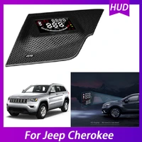 high quality for jeep cherokee mirror hud car head up display windshield screen projector security auto overspeed rpm voltage