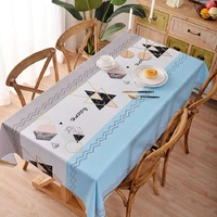 pvc printing decorative tablecloth thickened waterproof and oil proof rectangle easy to clean wedding tablecloth table mat