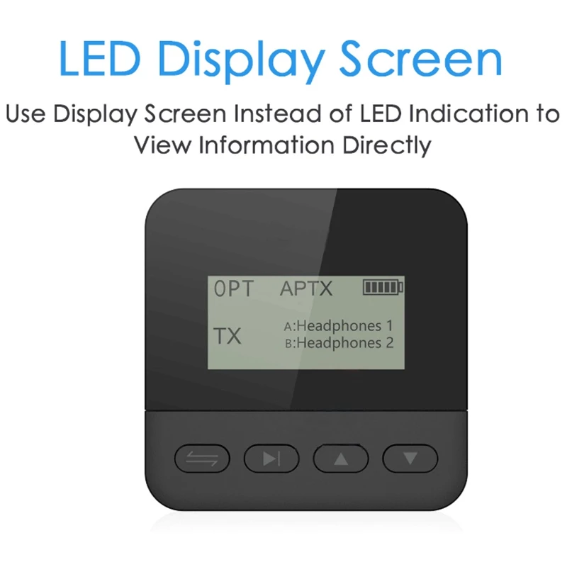 Top CSR8675 Bluetooth 5.0 Adapter Wireless o Receiver Transmitter LCD Display Support APTX | Электроника