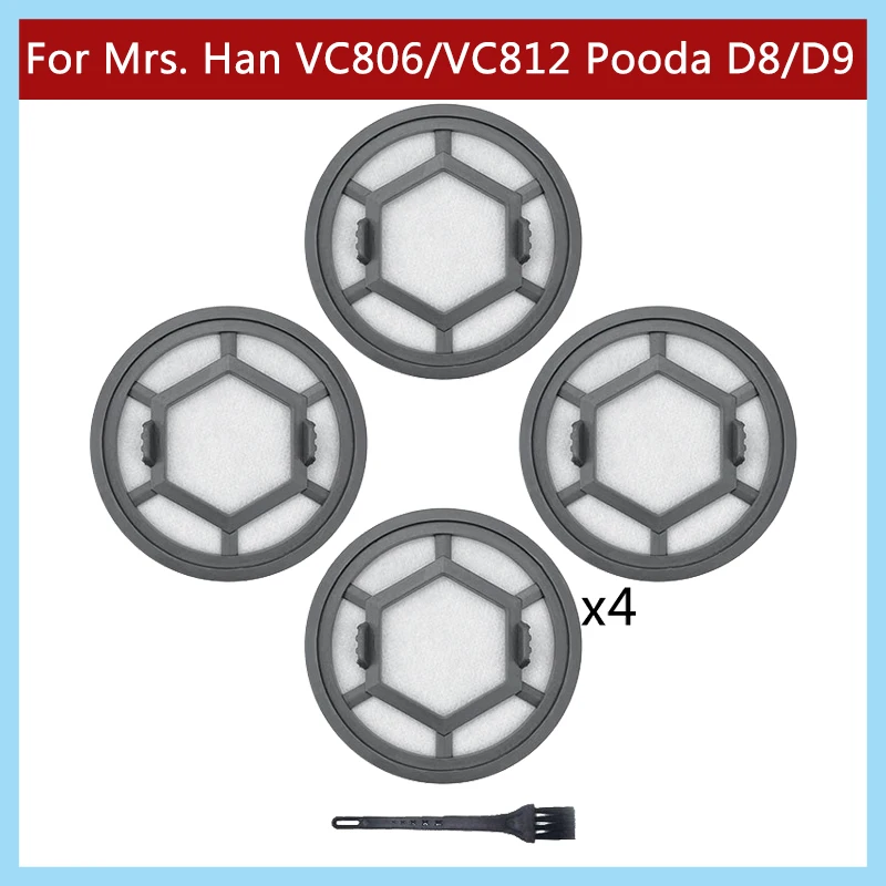 

For Mrs. Han VC806 VC812 Or Pooda D8 D9 Replaceable Accessories Spare Parts Hepa Filter Kit Smart Home Robot Vacuum Cleaner