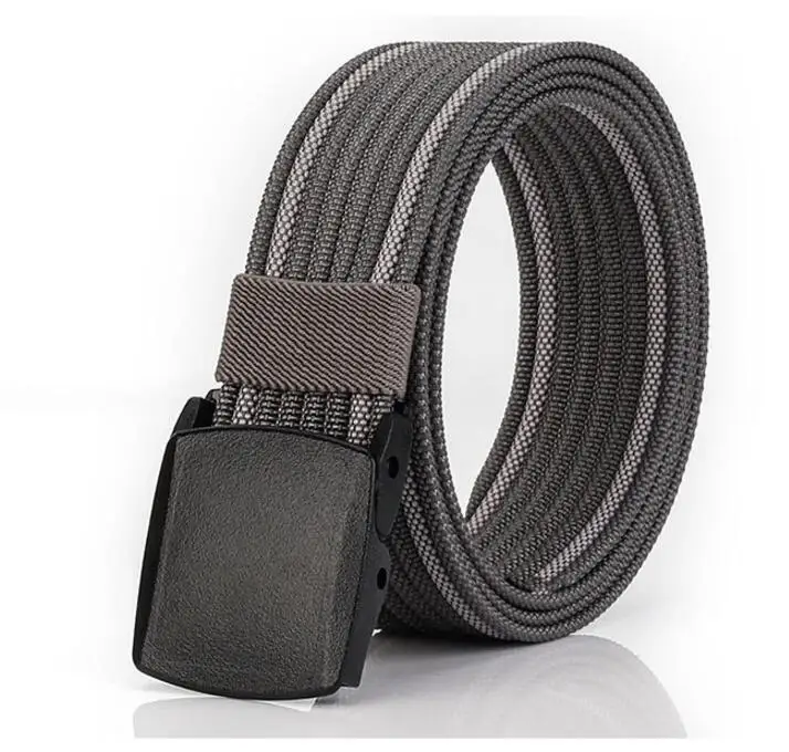 

Men Female Belts Military Nylon Adjustable Belt Men Outdoor Travel Tactical Waist Belt with Plastic Buckle for Pants 130cm