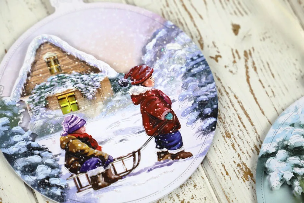 

Christmas Snowing Playground Metal Cutting Dice And Stamps Stencils For Scrapbooking Stamps Embossing Mold Diy Paper Cards Craft