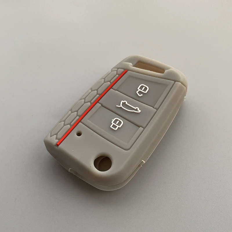 Силиконовый чехол для ключей оболочка Volkswagen Polo Golf 7 Tiguan MK7 mk2 Skoda A7 Octavia Karoq SEAT Ateca Leon