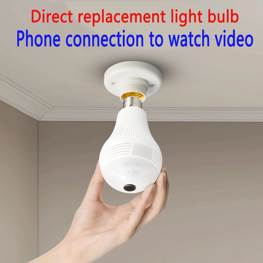 

360 Degree Panorama mini Video Camera Wifi IP Light Bulb Surveillance 960P Cam CCTV Motion Sensor Night Vision DV MICRO Recorder