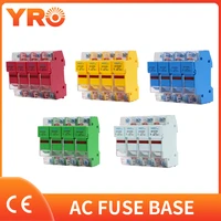 ac 1pc 4p colorful fuse base 690v 63a with led light matching fuse 14x51mm r016 only fuse base rt18 63x