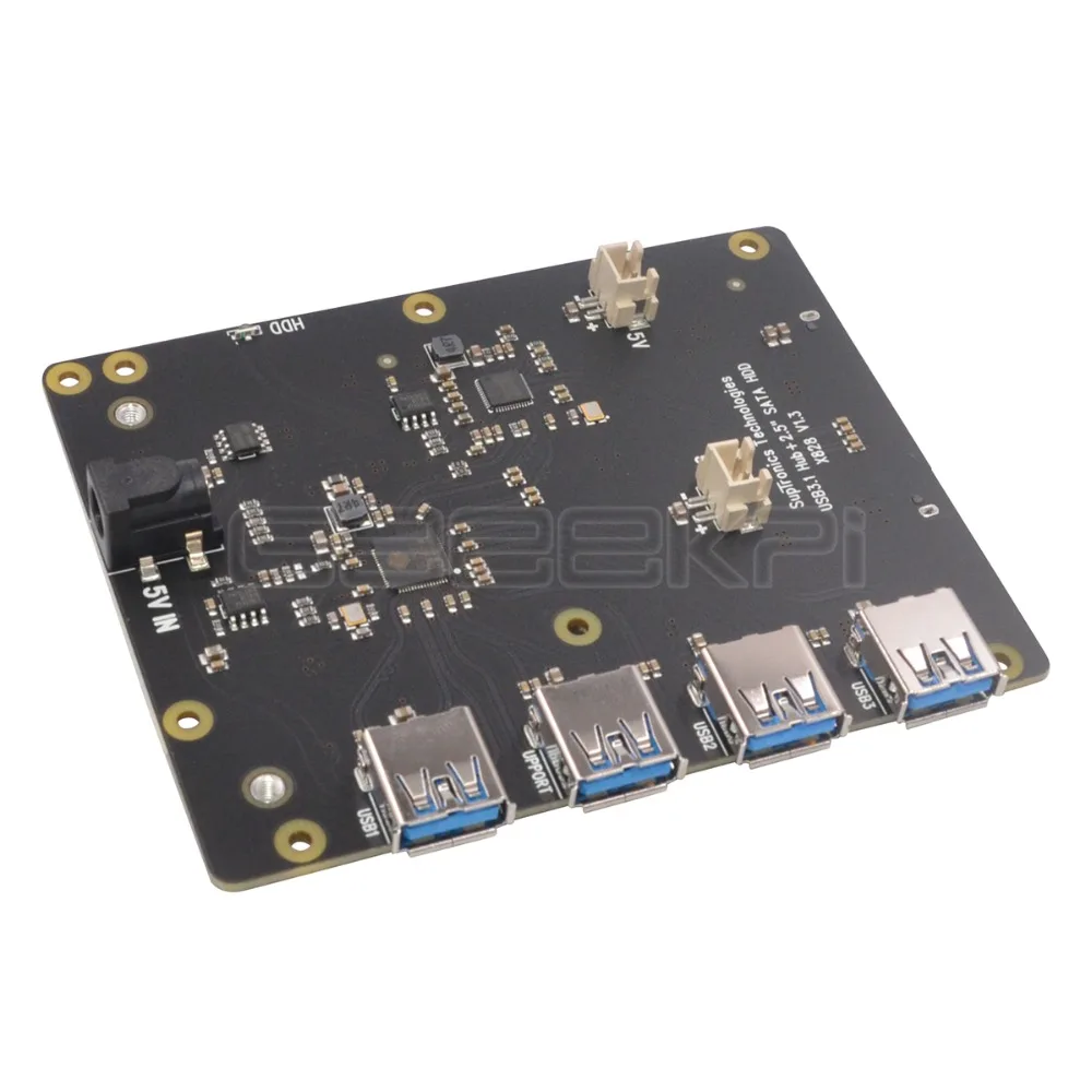 GeeekPi Raspberry X828 Штабелируемый 2," SATA HDD/SSD Щит Плата расширения USB3.0 концентратор для Raspberry Pi 4 B/3B+/3B/2B/1B