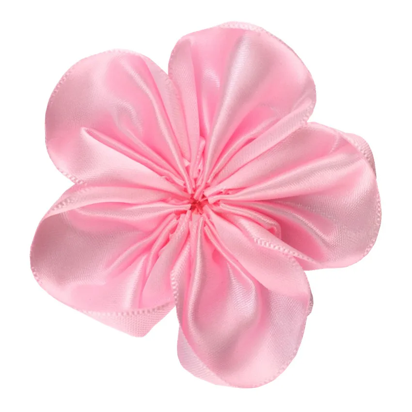 200 шт./лот швейная атласная лента цветок розы ручная работа шелковая ткань