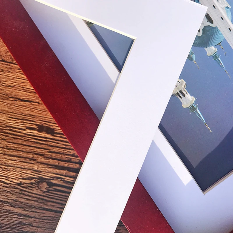 Белые коврики для фотографий прямоугольные бумажные крепления 6/7/8/10/16 дюймов A4 A3