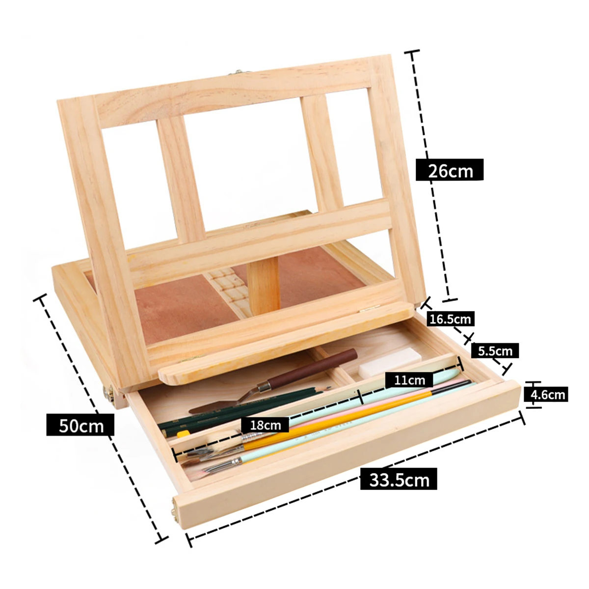 

Professional easel for painting and Drawing Light Weight Foldable Wood stand easel great for Storage Or During Trips