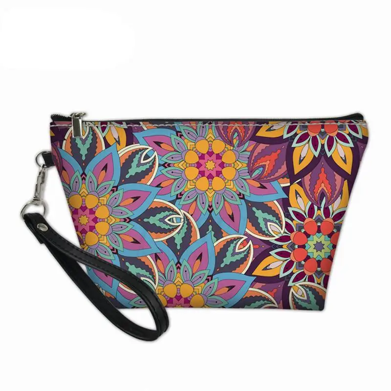 

Exotic Style Mandala Flower Print Women's Cosmetic Pouch Girls Cosmetic Organizer Travel Maleta Maquillaje Profesional
