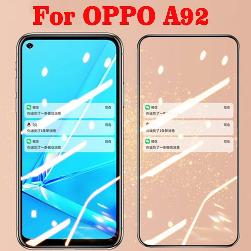 3D полное клеевое закаленное стекло для OPPO A92 покрытие 9H защитная пленка Защита