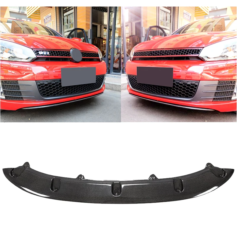 Передний бампер из углеродного волокна спойлер фартук для VW Golf 6 VI MK6 GTI 2010-2013