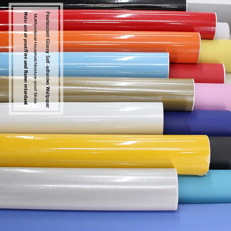 

Variety of color waterproof moisture-proof self-adhesive wallpaper stickers girls room bedroom bright color wall PVC stickers