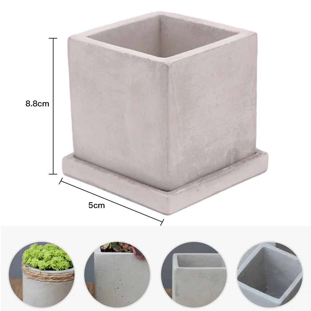 Дышащий коррозионно-стойкий цементный цветочный горшок для украшения офиса