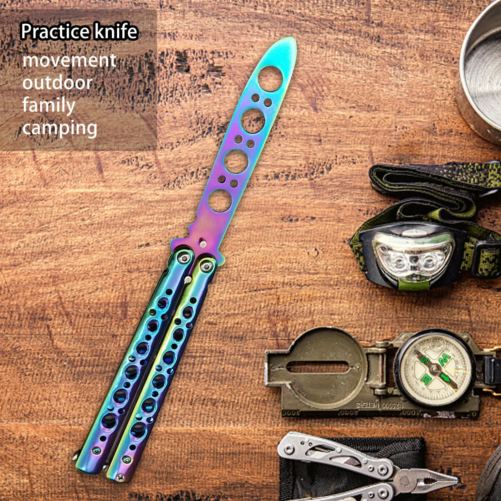 1 шт. нож-бабочка из нержавеющей стали тренировочный нож CS Go керамбит складной