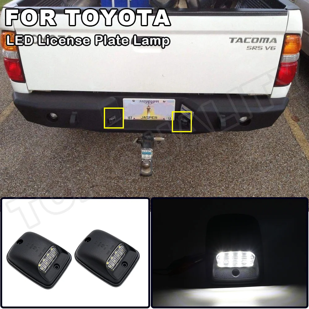

For Toyota Tacoma 1995 1996 1997 1998 1999 2000 2001 2002 2003 2004 12V LED License Number Plate Light Lamps No Error