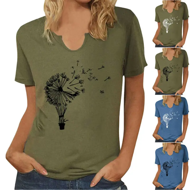 

VICABO Womens Fashion Tops 2021 Ladies Short Sleeve V Neck T-shirt Top Summer Casual Women Clothes Woman Tshirts