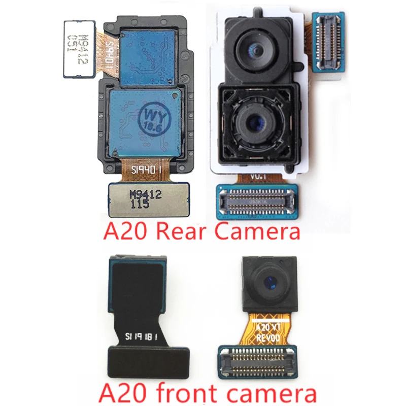 

10pcs/5pcs Rear Big Back Camera Flex Cable For Samsung Galaxy A20 A205 SM-A205F Main Camera Module Parts Small Front Camera