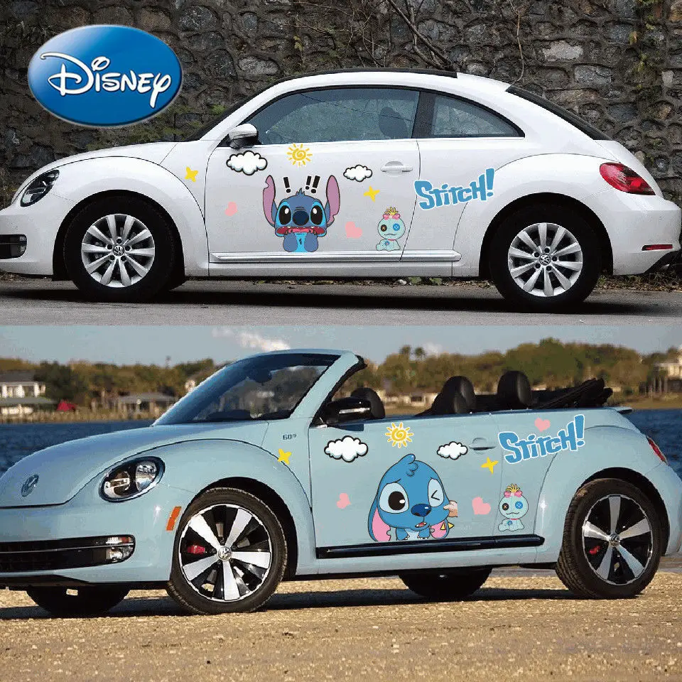 

Disney Cute Stitching Car Sticker Stitch Personality Car Door Cartoon Decoration Sticker Anti-scratch Sticker