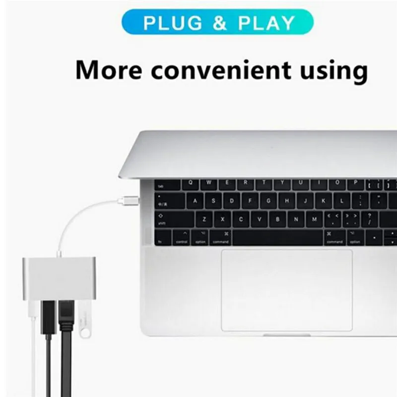 Концентратор Bkscy Usb c высокоскоростной 4 портовый концентратор USB Type C 3 1 с