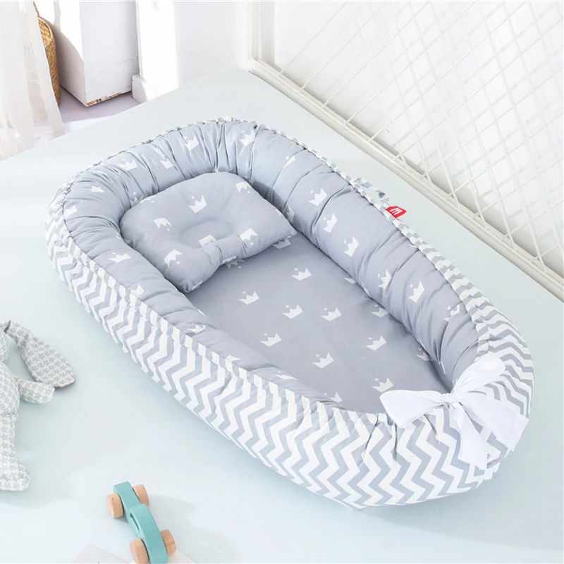 Портативное детское гнездо хлопковая бионическая кровать моющаяся детская