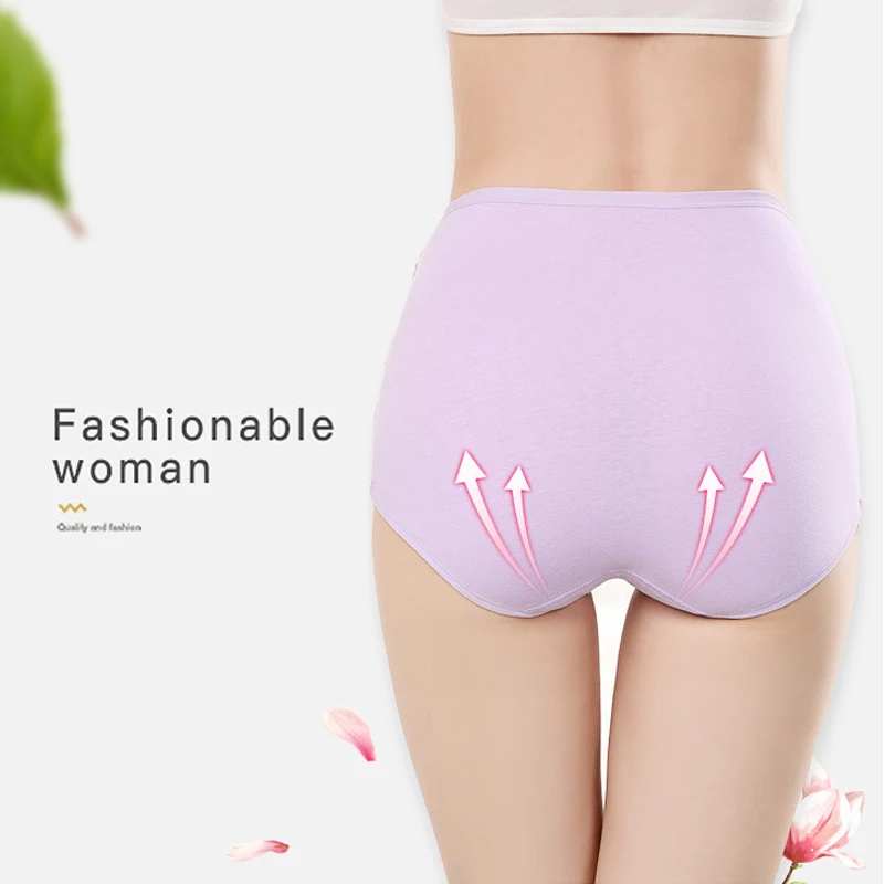 CU010 4 шт./лот Трусики с высокой талией хлопковое женское нижнее белье удобное