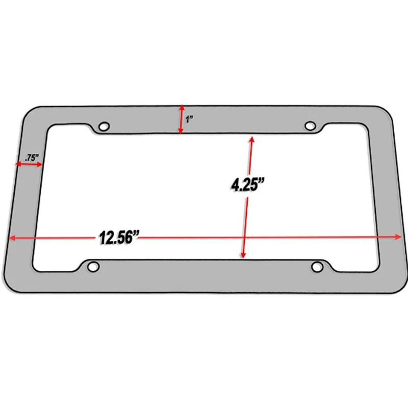 

1X Black Carbon Fiber License Plate Frame Tag Cover Protection Rack Standard Fit