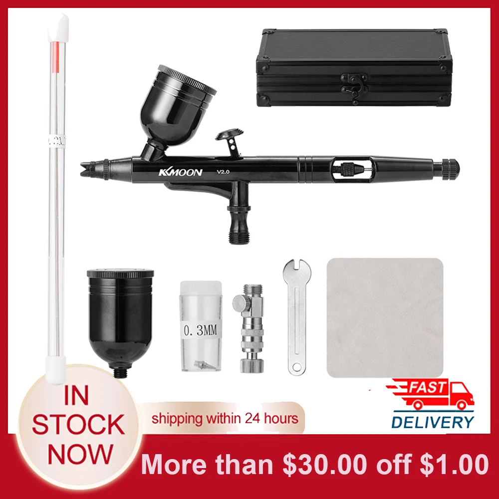 KKmoon Профессиональный Многоцелевой гравитационный подающий Аэрограф Двойного