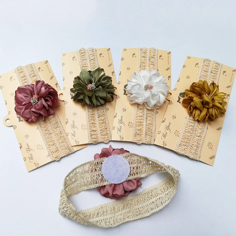 

Popular Lace Flower Baby Girls Headband Newborn Baby Elastic Princess Hair Bands Child Kids Hollow Out Headwear Hair Accessories
