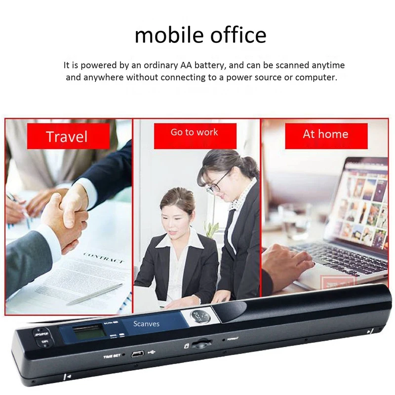 Portable Scanner A4 900 DPI Support OCR Handheld JPG/PDF USB2.0 Card Doent for Office | Компьютеры и офис
