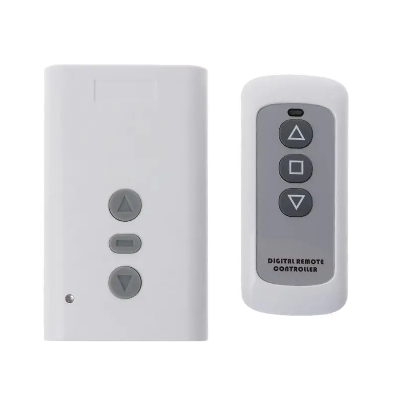 

433MHz AC220V 2CH Relay Receiver+RF Transmitter Wireless Remote Control Switch for Garage Door Motor Forward Reverse Projector