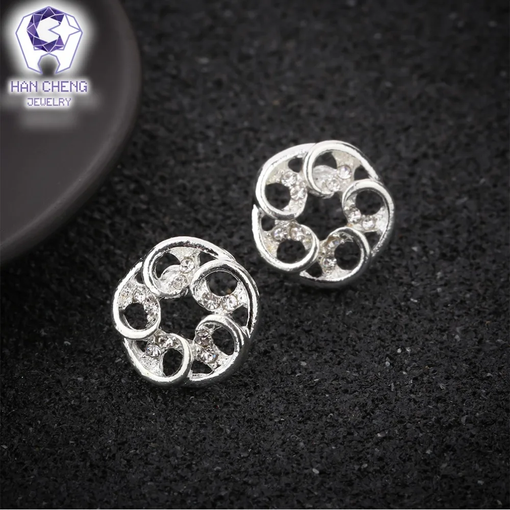 HanCheng новомодное очарование полые круглые Серебристые Плакированные гвоздь