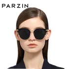 Женские поляризационные солнцезащитные очки PARZIN, Модные металлические полуоправы с цветной пленкой, женские солнцезащитные очки для вождения, 9675