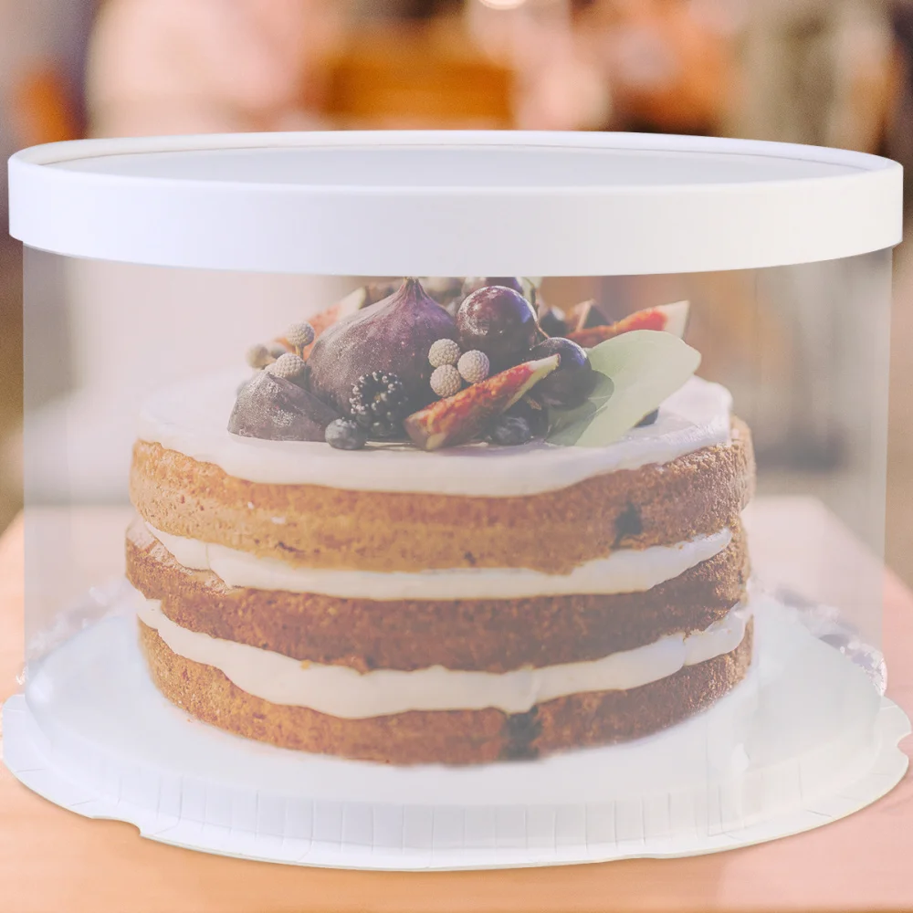Круглая прозрачная картонная коробка для торта 6/8/10 дюйма 3 шт. | Дом и сад