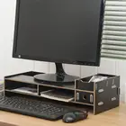 Многофункциональная настольная подставка для монитора, прочный держатель для ноутбука, деревянная полка для ноутбука