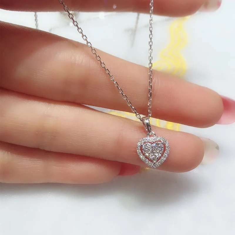 Подвеска ANI из белого золота 18 К (AU750) Женская свадебное ожерелье с подвеской в