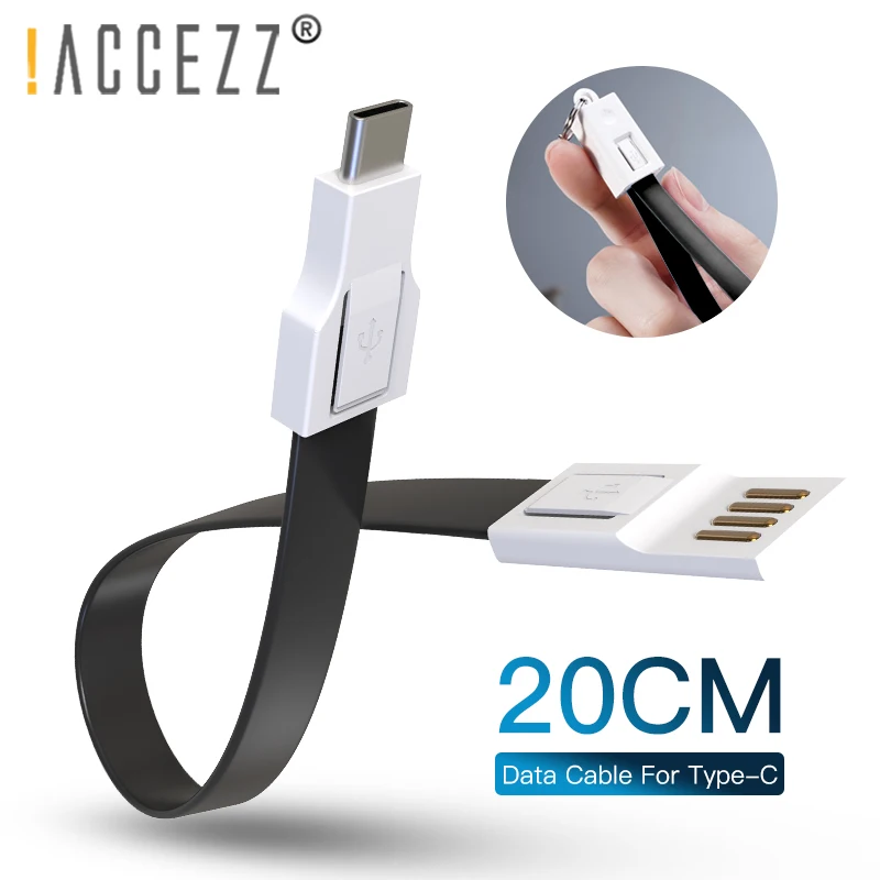 ! ACCEZZ мини usb зарядный кабель type C для huawei P30 Pro samsung S9 S10 USB-C короткий провод
