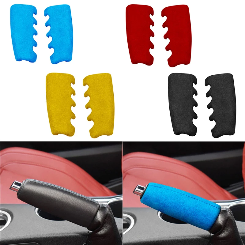 

Suede Wrap For Ford Mustang 2015-2017 Car Product Interior Moulding Handbrake Decoration Cover Trim Sticker