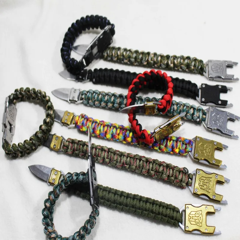 

Men's Outdoor Survival Bracelet Multifunctional Bangles Parachute rope braided Multi Functional Men's Bracelets women bracelet