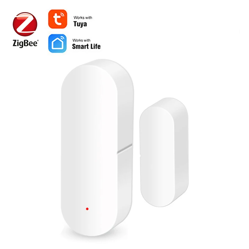 

Смарт-датчик двери Tuya ZigBee, детектор открытия/закрытия помещения, Оповещение об опасности, поддержка Alexa Google Home