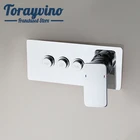 Torayvino регулирующий клапан для ванной комнаты и душа хромированный трехходовой клапан настенный из нержавеющей стали H813