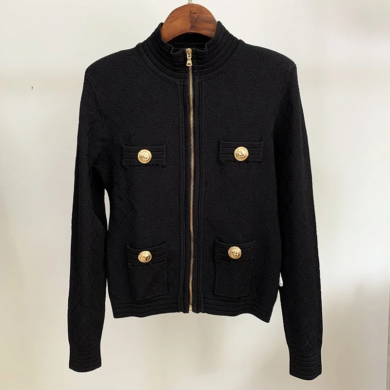 

Женская трикотажная куртка на молнии, с карманами