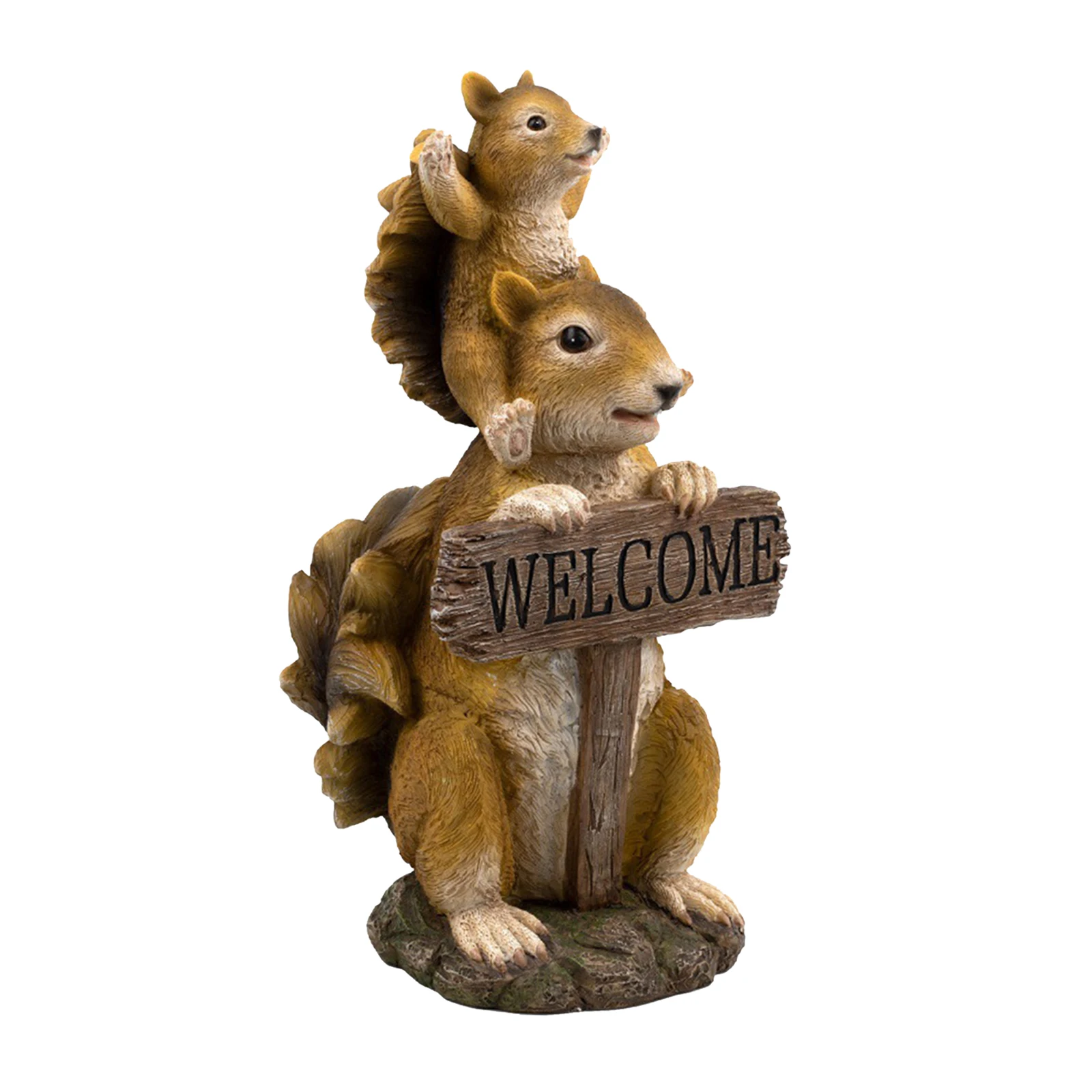 

Cute Garden Squirrel Welcome Statue Yard Decoration Art Figurines Ornaments
