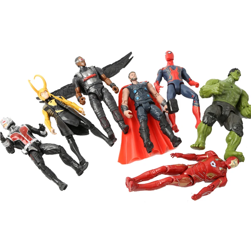 16 см Мстители Marvel фигурки супергероев модель куклы Железный человек Человек-паук