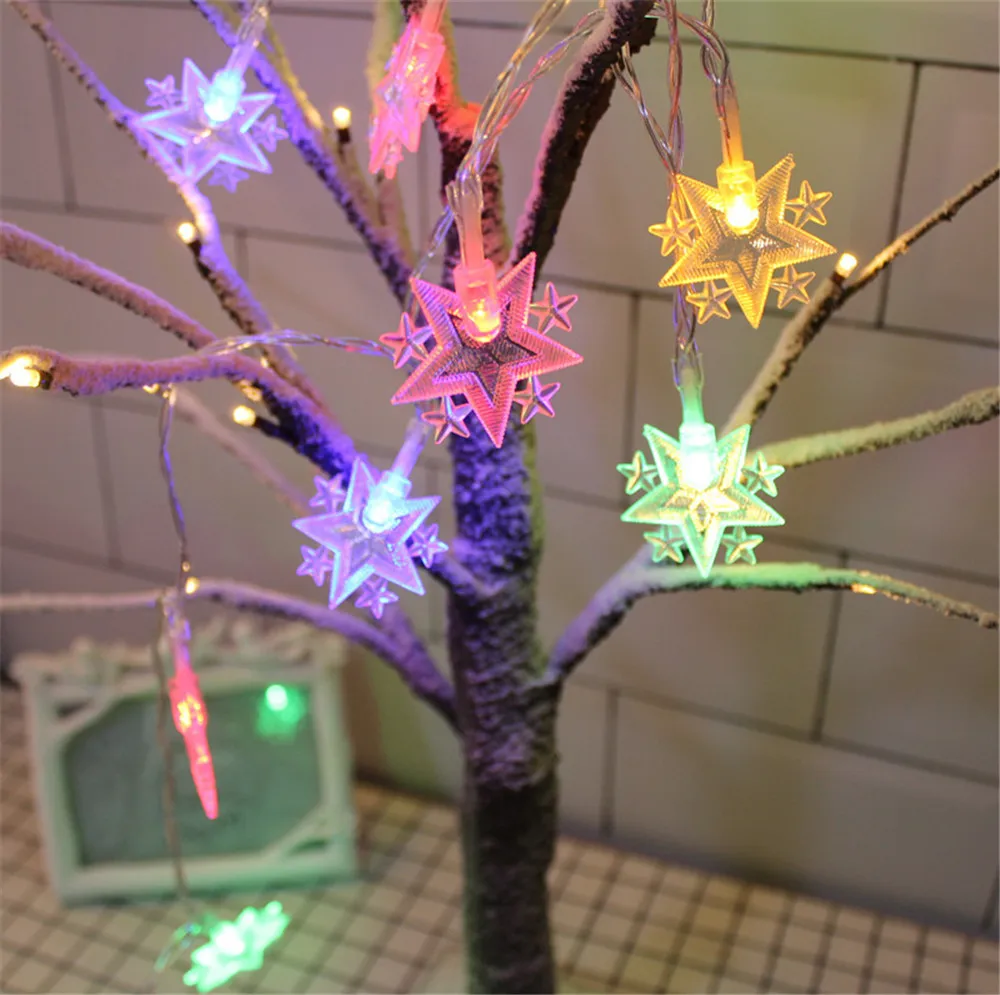 

LED Star Moon String Light Twinkle Garlands Battery Powered Christmas Lamp Holiday Party Wedding Decorative Lights