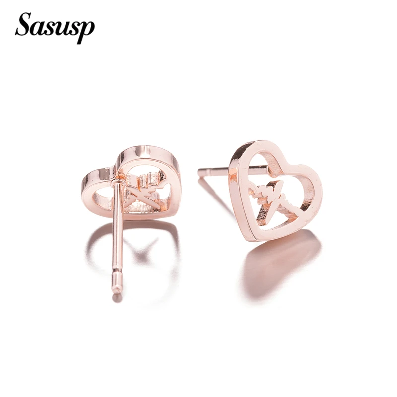 Sasusp сердце и электрокардиограмма серьги для женщин из нержавеющей стали 1 пара |