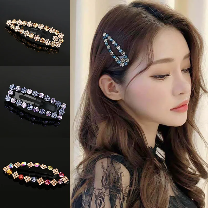 

Fashionable and simple temperament Liu Haibin clip diamond colored diamond BB clip headgear girl hairpin broken hair clip