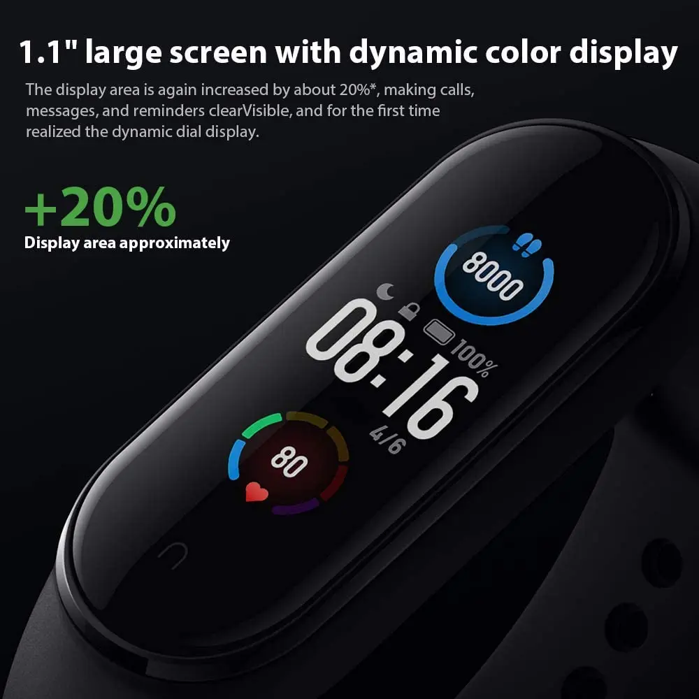 xiaomi mi band 5 global version 9 languages smart miband screen bracelet heart rate fitness traker bluetooth smart band free global shipping