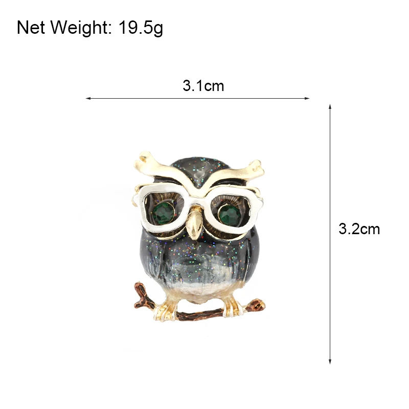 Очки женские металлические с кристаллами сова | Украшения и аксессуары